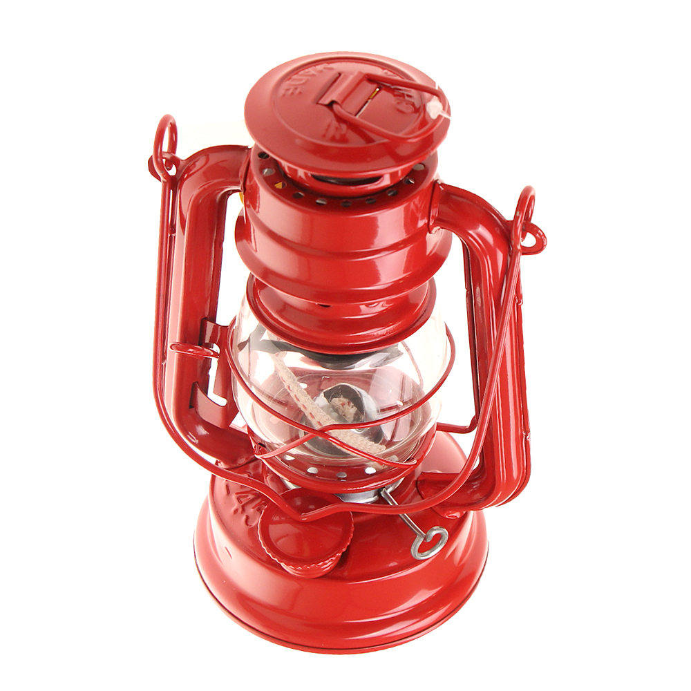 Petrolejová lampa 25 cm červená - náhled 3
