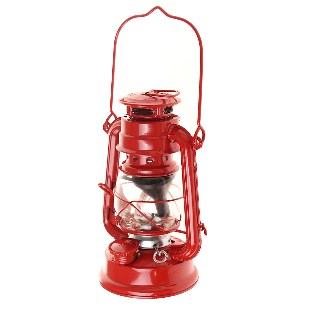 Petrolejová lampa 25 cm červená - náhled 4