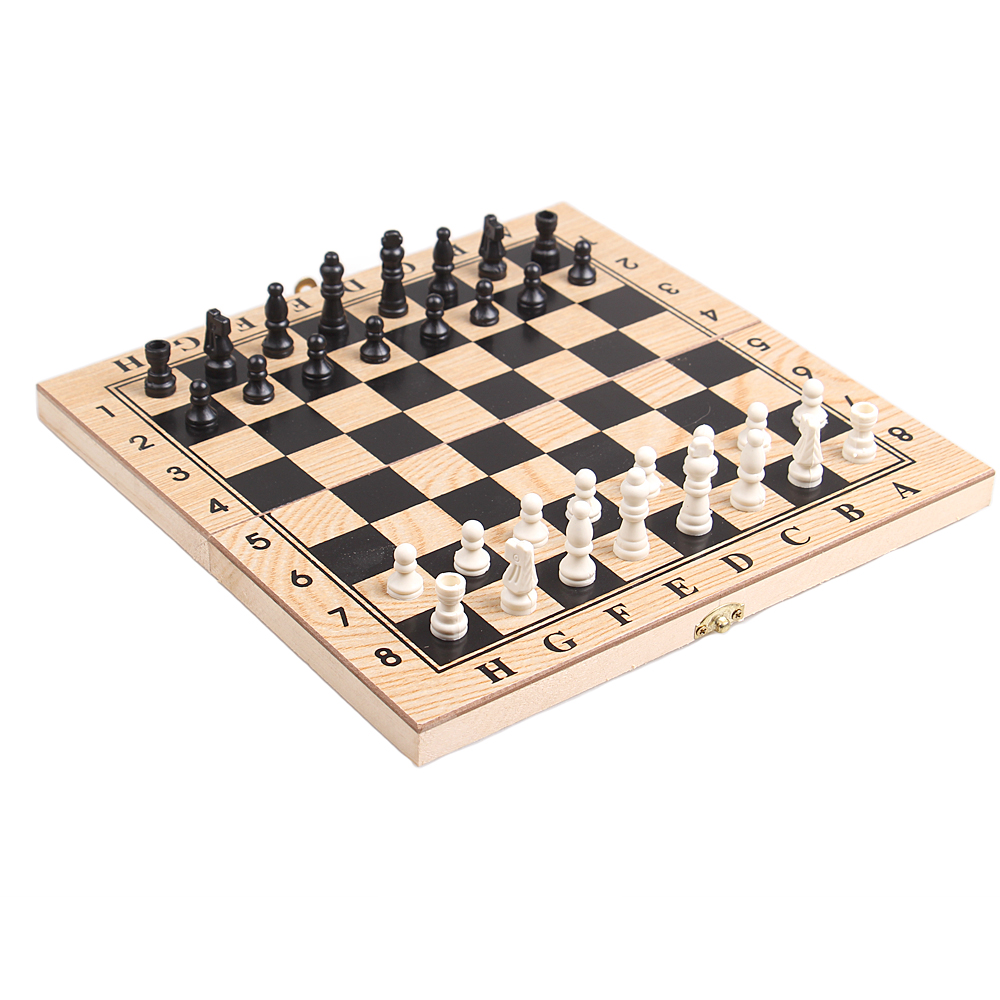 Dřevěná šachová sada 3v1 - náhled 2