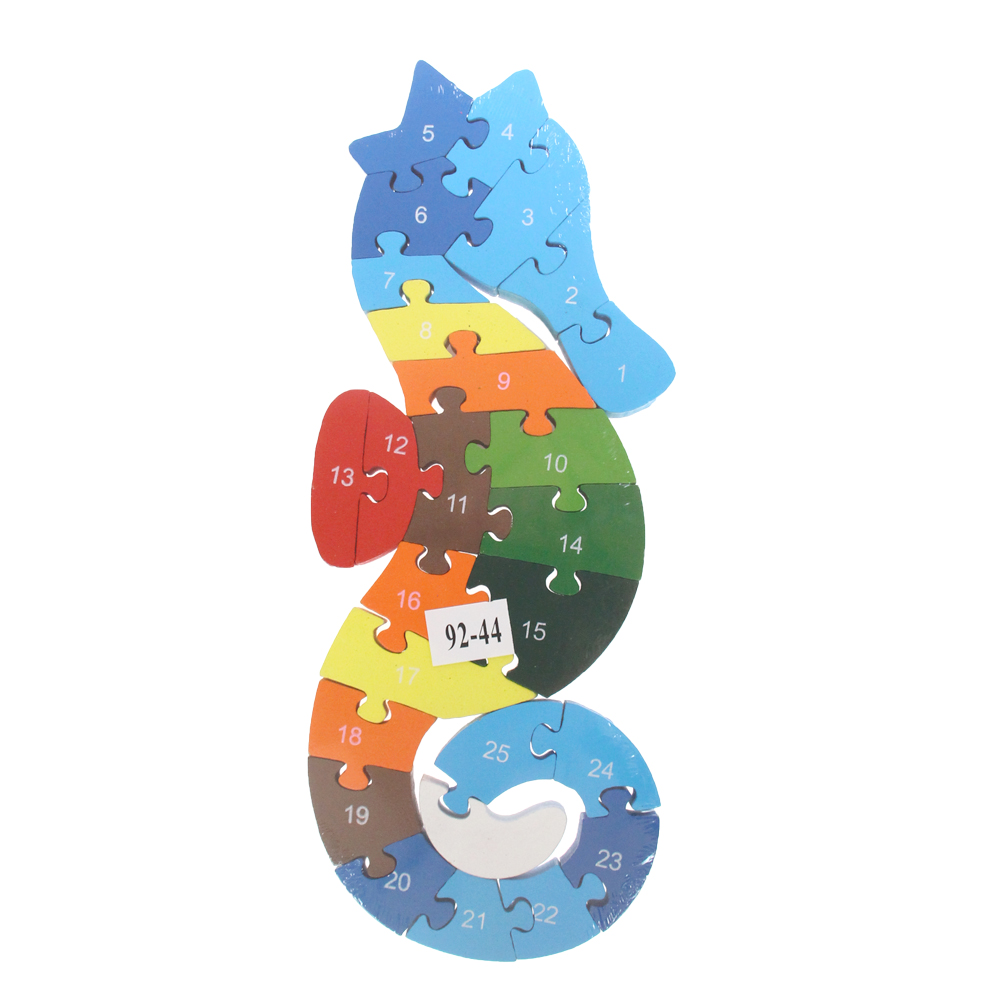 Vzdělávací dřevěné puzzle mořský kůň - náhled 2