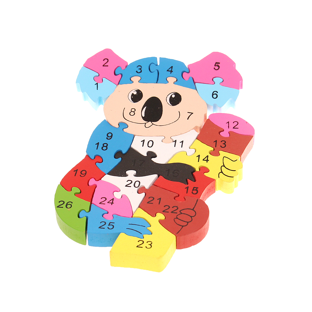 Vzdělávací dřevěné puzzle koala - náhled 1