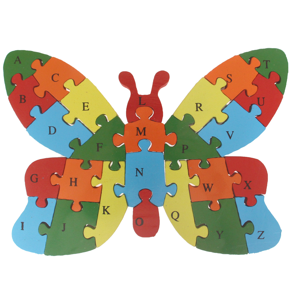 Vzdělávací dřevěné puzzle mix 10ks - náhled 3