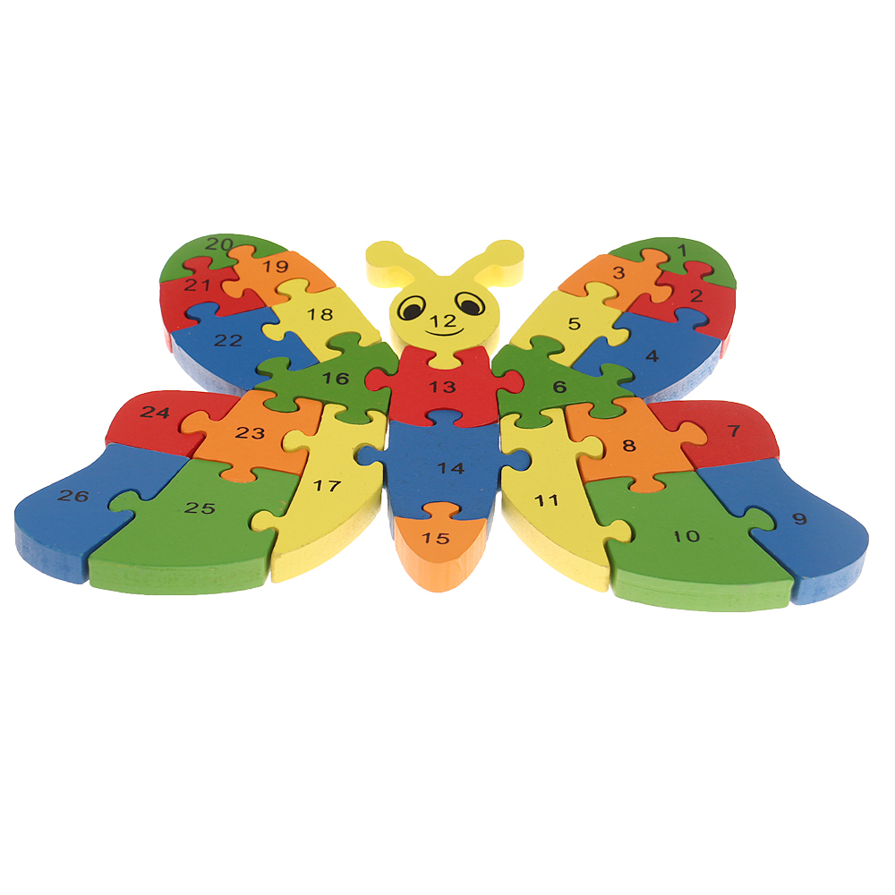 Vzdělávací dřevěné puzzle motýl - náhled 1