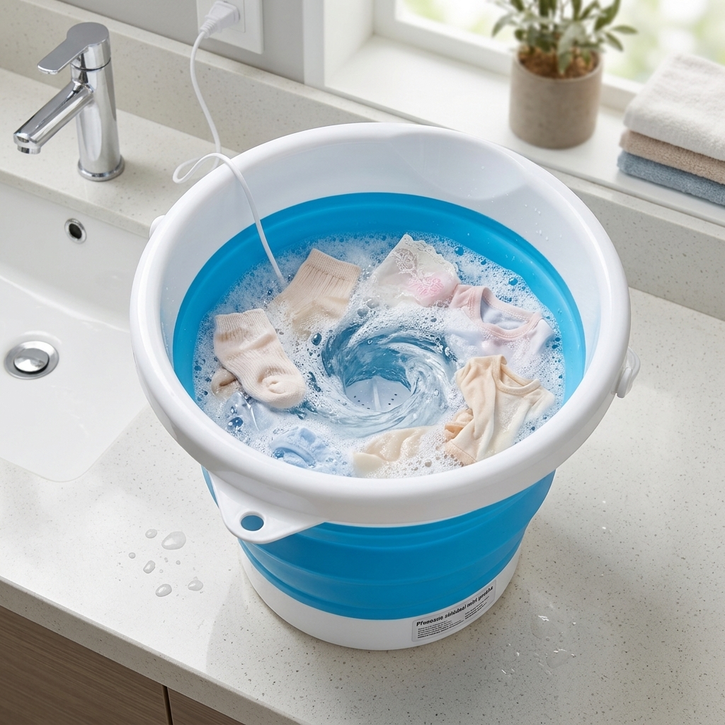 Přenosná skládací mini pračka s ultrazvukem - náhled 5