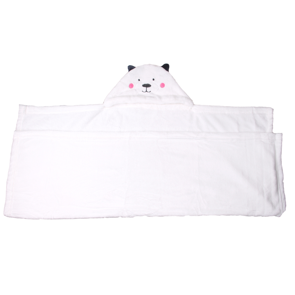 Dětská deka Happy Baby bílá – medvídek s tváří - náhled 2