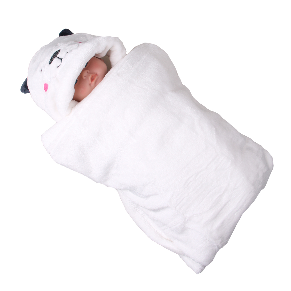 Dětská deka Happy Baby bílá – medvídek s tváří - náhled 3