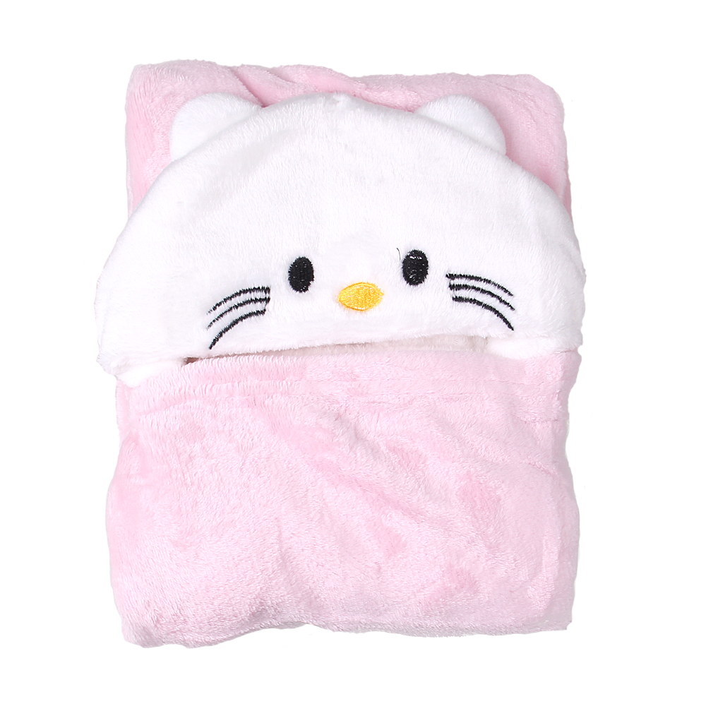 Dětská deka Happy Baby bílo-růžová – kočička - náhled 1