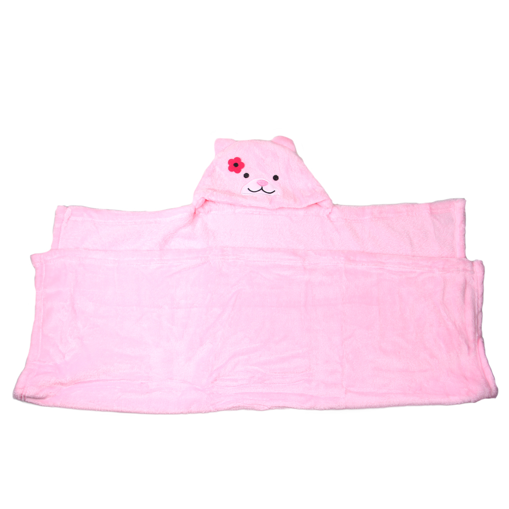 Dětská deka Happy Baby růžová – medvídek s kytičkou - náhled 3