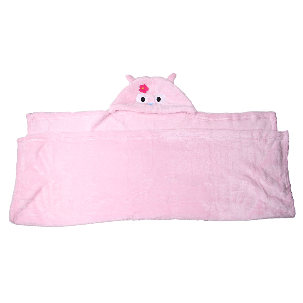 Dětská deka Happy Baby růžová – sova s kytičkou - náhled 2