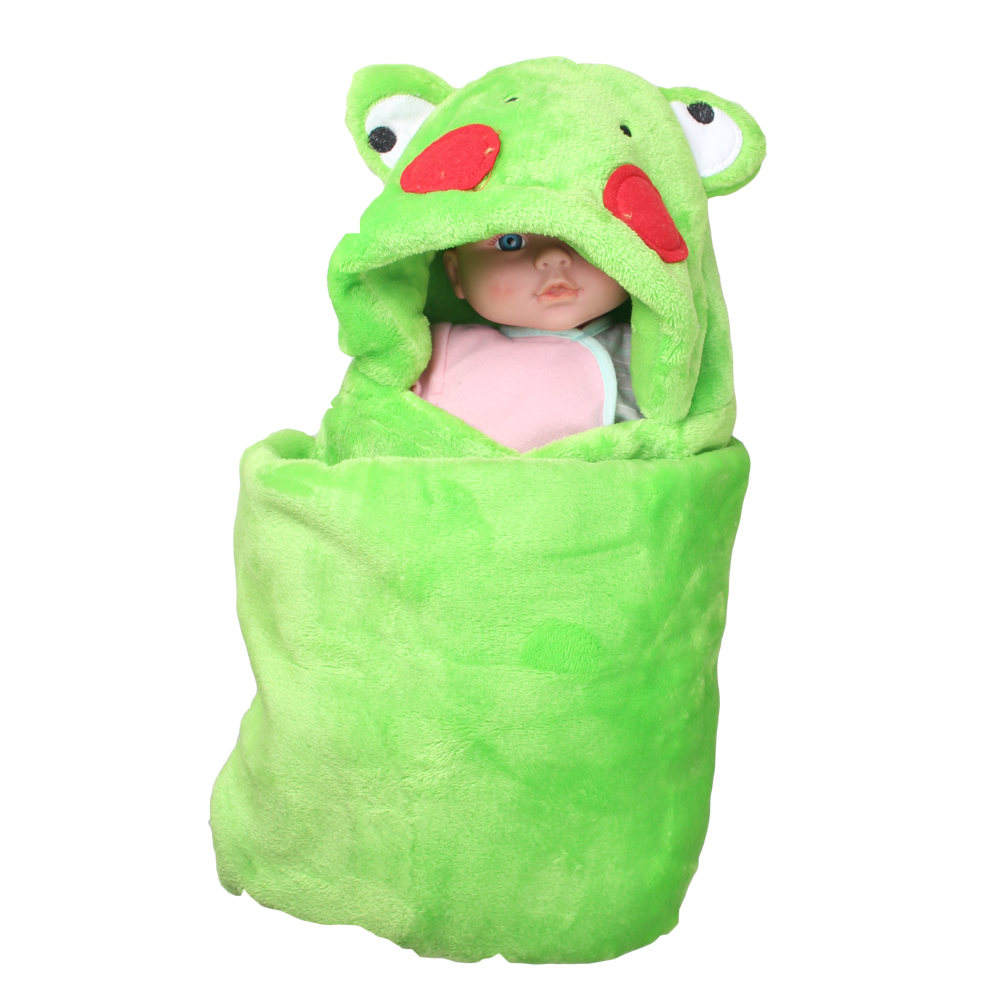 Dětská deka Happy Baby zelená – žabička s tváří - náhled 2