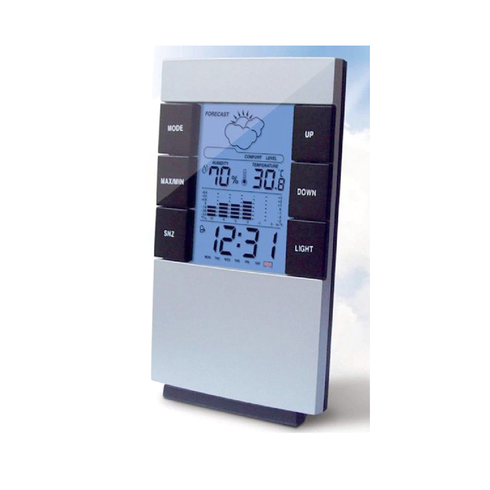 LCD digitální meteorologická stanice s hodinami  - náhled 3