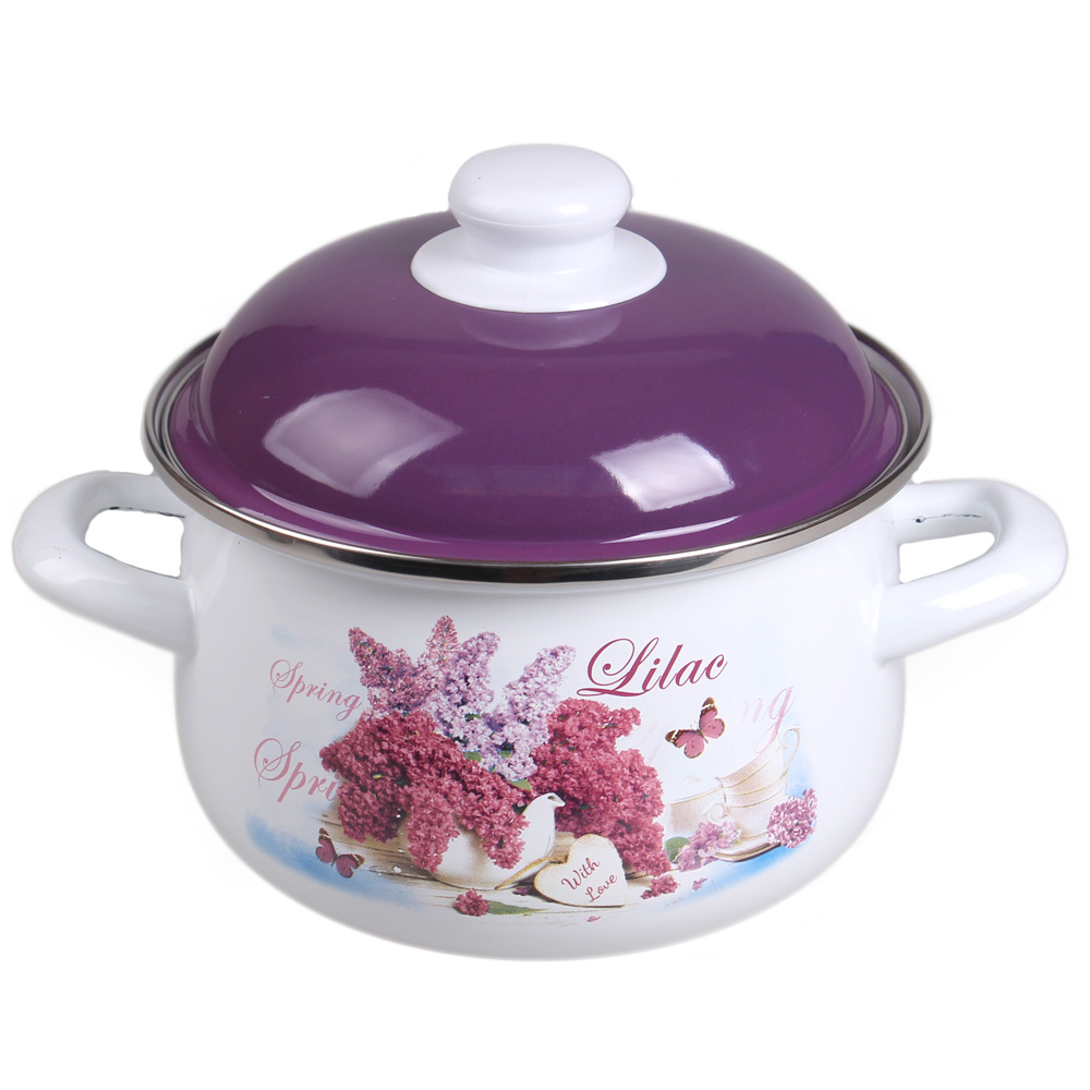 10-dílná sada smaltovaných hrnců šeřík - náhled 2