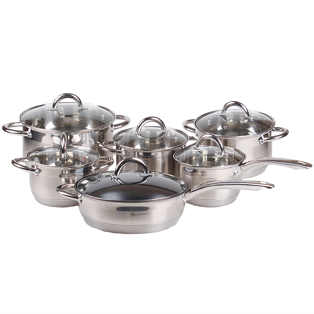 12-dílná sada hrnců z nerezové oceli EH-9014 - náhled 1