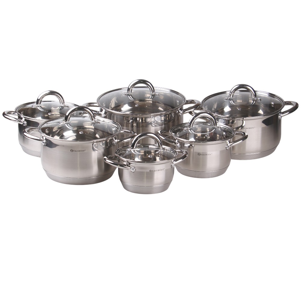 12-dílná sada hrnců z nerezové oceli EH-9099 - náhled 1