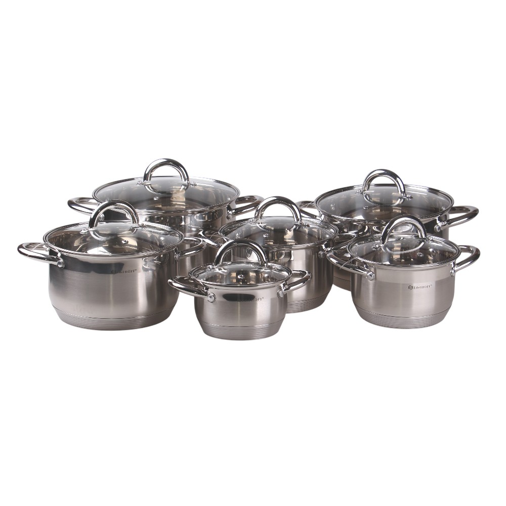 12-dílná sada hrnců z nerezové oceli EH-9099 - náhled 2