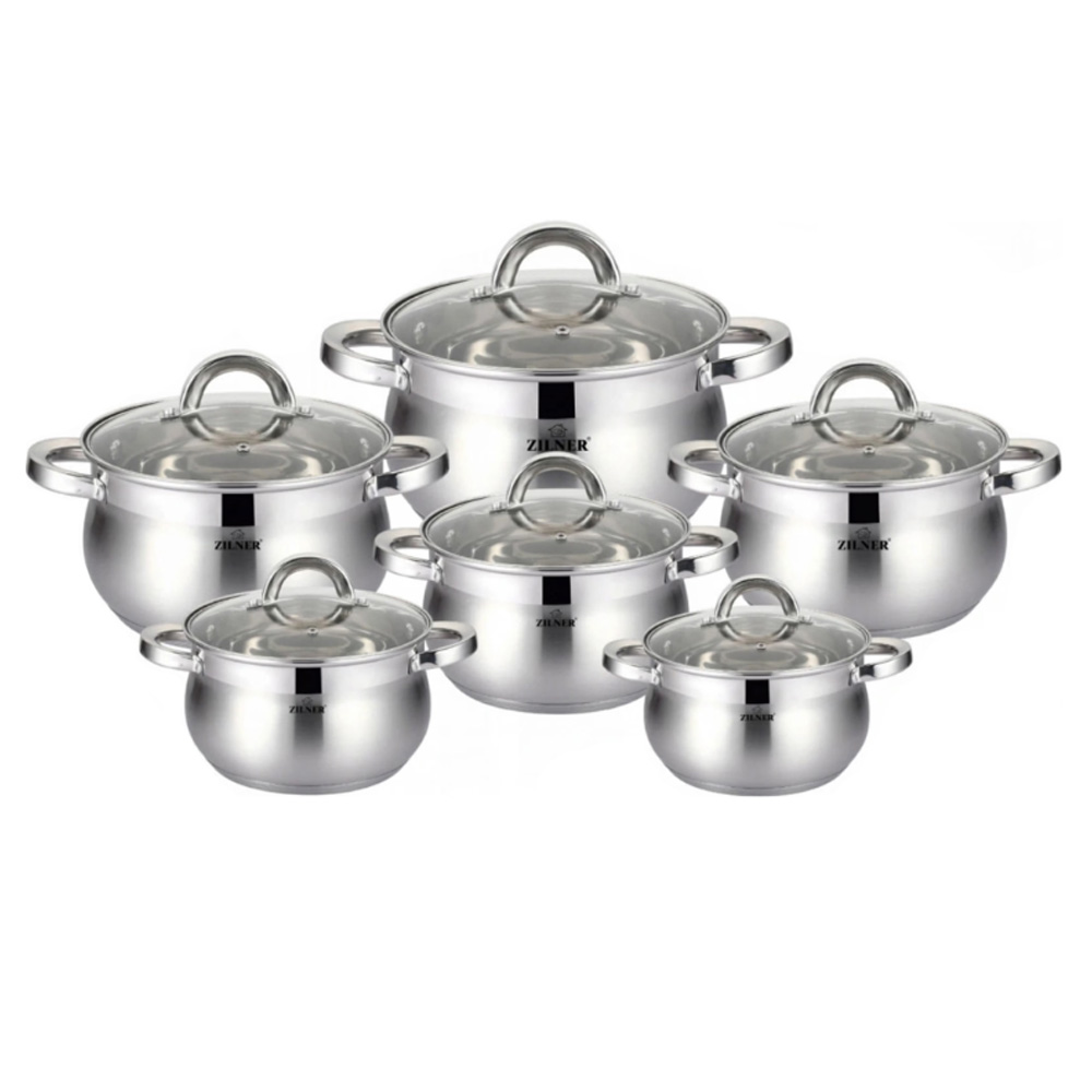 12-dílná sada hrnců z nerezové oceli var.3 - náhled 1