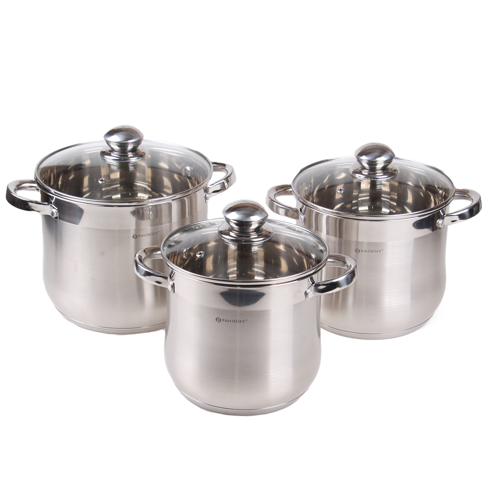 6-dílná sada hrnců z nerezové oceli EH-9093 - náhled 1