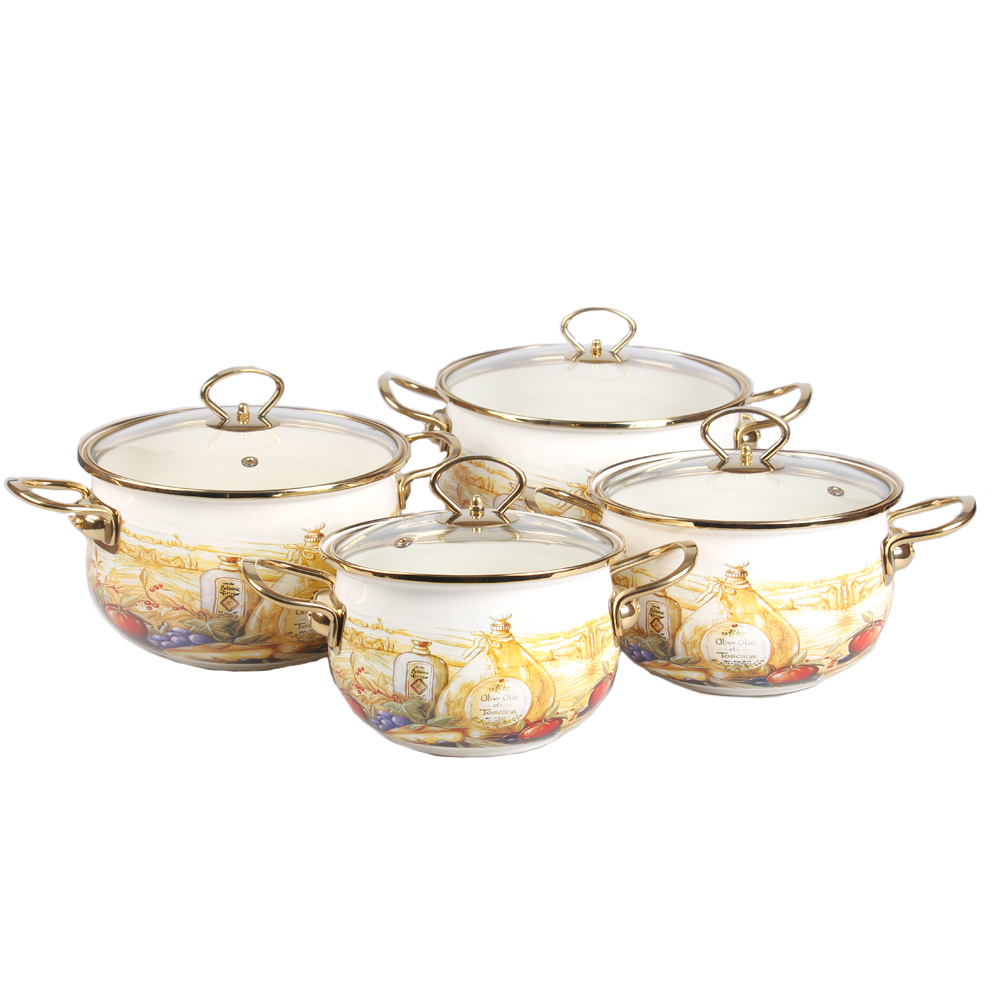 8-dílná sada smaltovaných hrnců zátiší - náhled 1