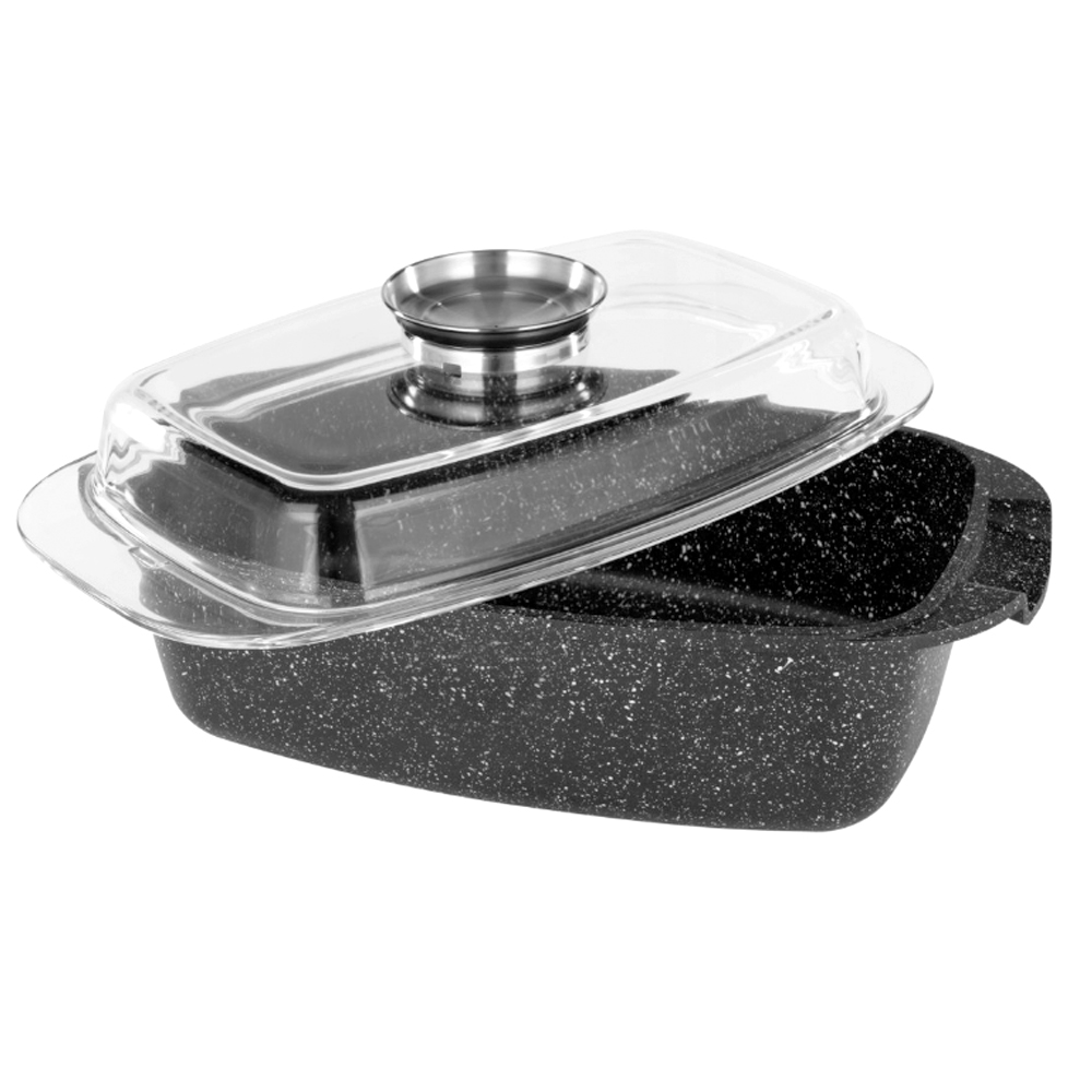 Hliníkový pekáč 5,5l černý mramor - náhled 2