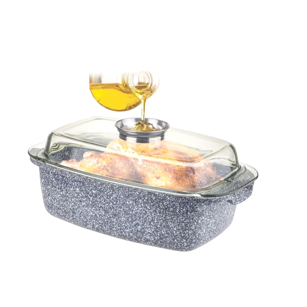 Hliníkový pekáč 5,5l šedý mramor - náhled 1