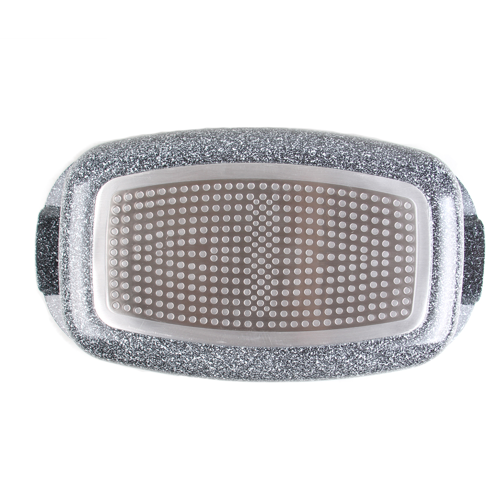 Hliníkový pekáč 5,5l šedý mramor - náhled 4