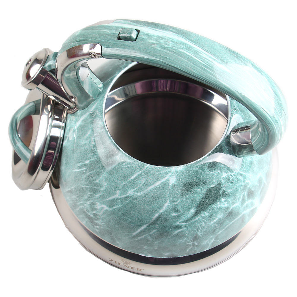 Kovová konvice 3l tyrkysový mramor - náhled 2