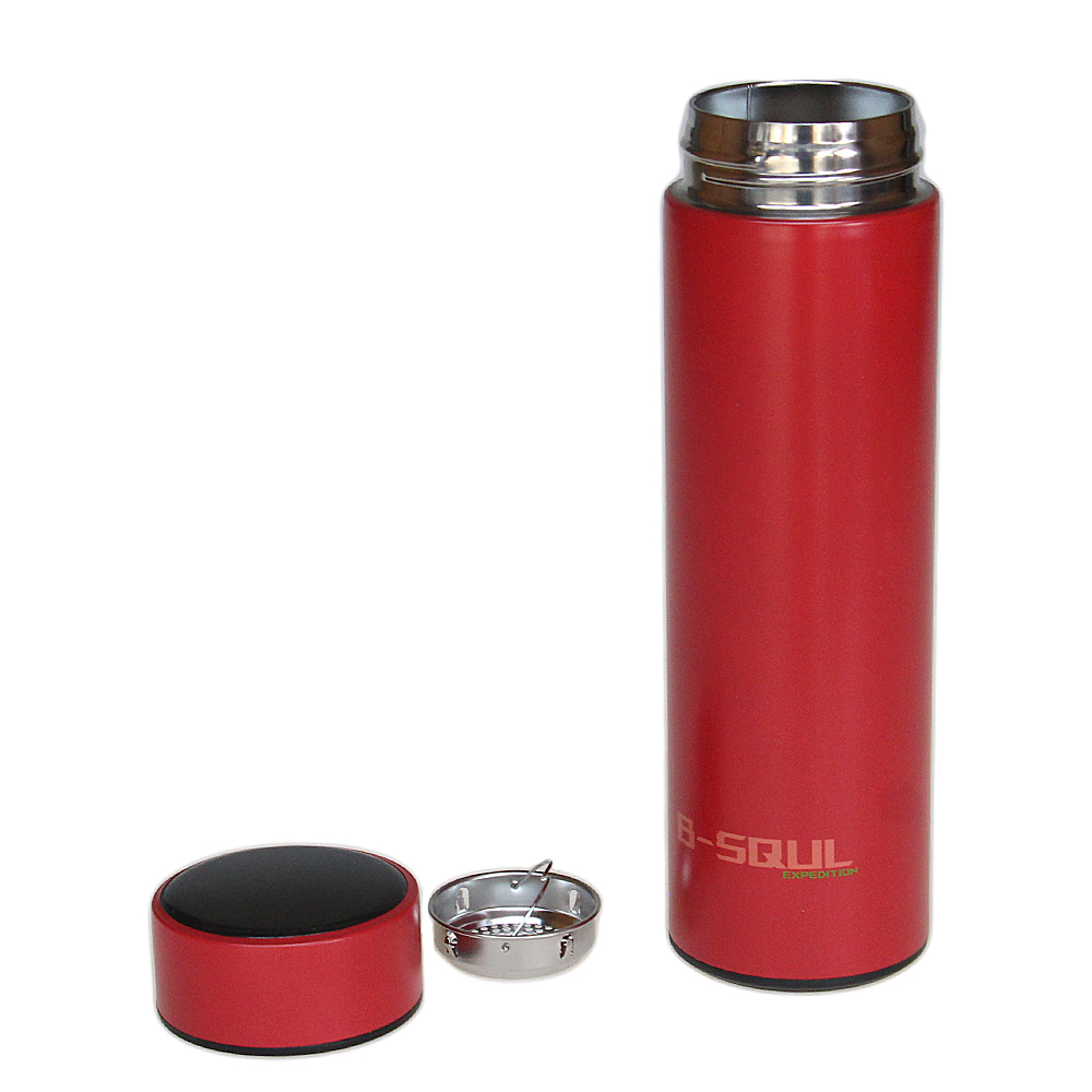 Nerezová termoska s LED displejem matná červená - náhled 4