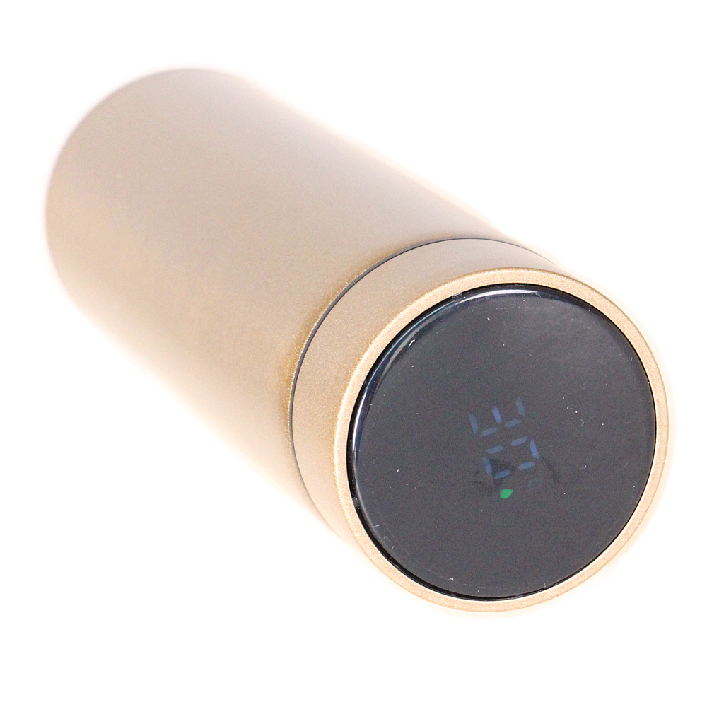 Nerezová termoska s LED displejem matná zlatá - náhled 2