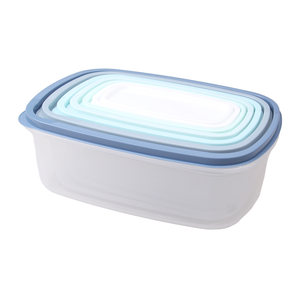 Set 7 kusů plastových dóz s víky - náhled 2