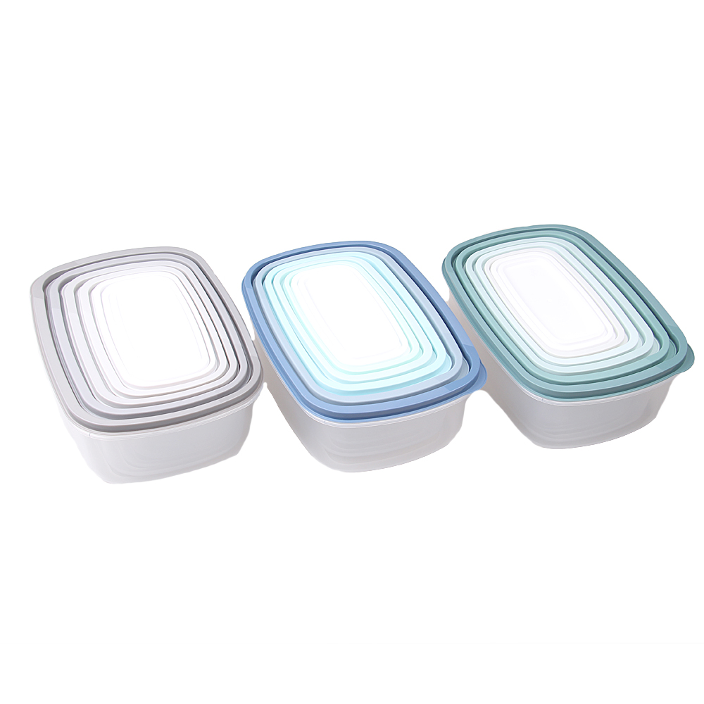 Set 7 kusů plastových dóz s víky - náhled 3