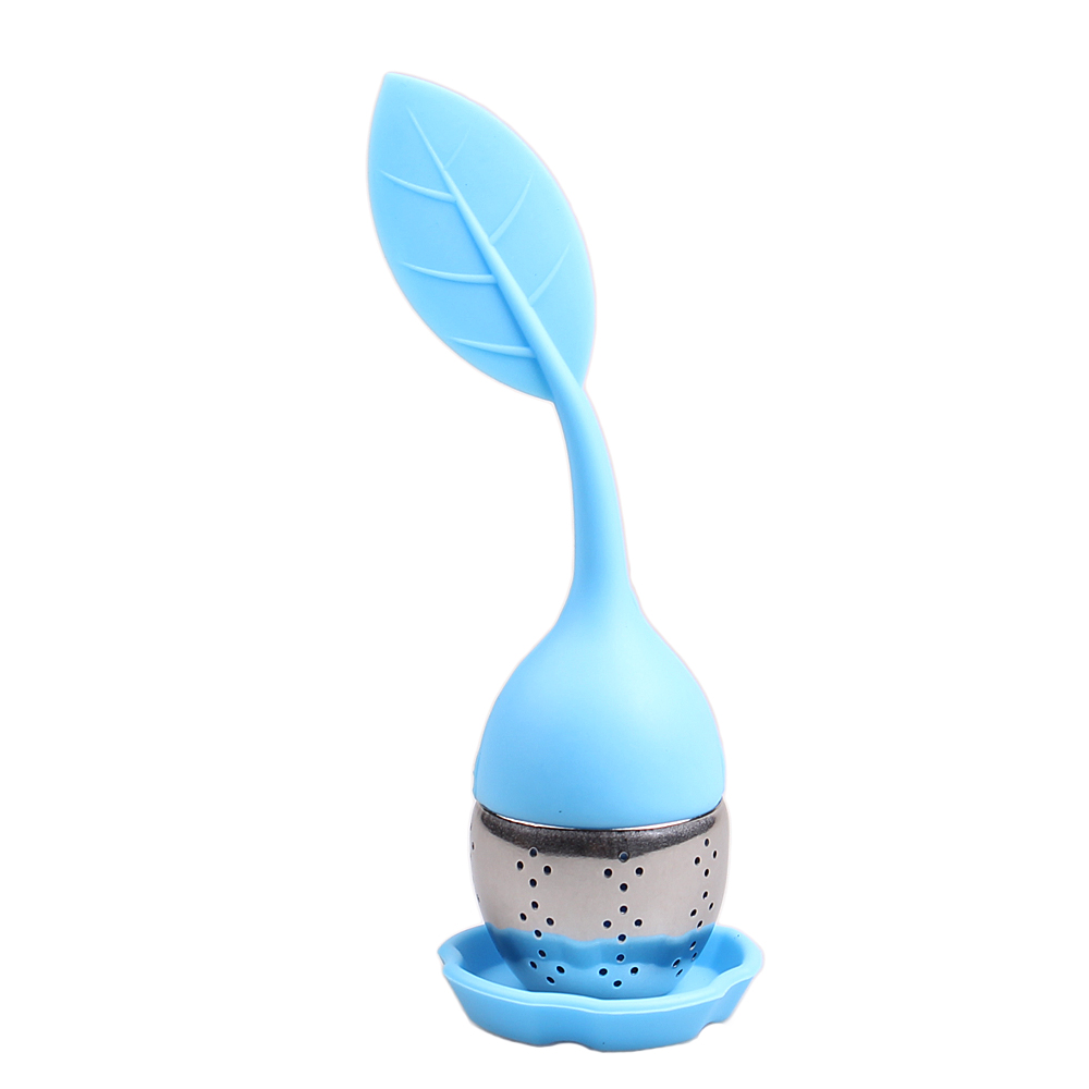 Silikonové sítko na čaj ve tvaru lístku - náhled 1