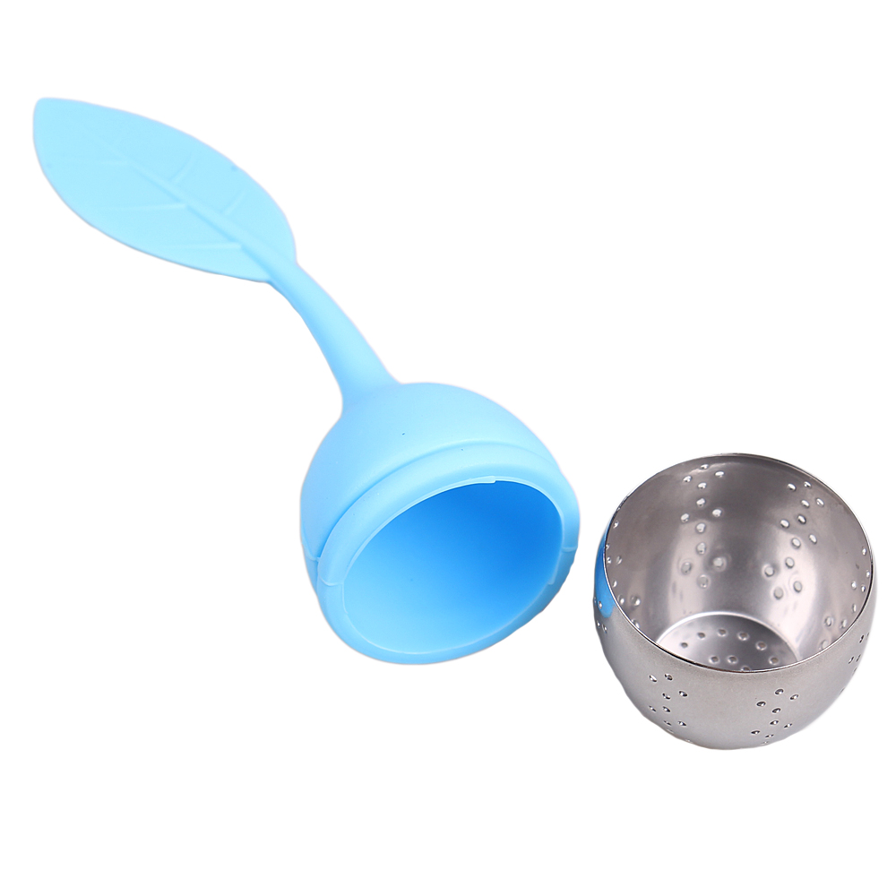 Silikonové sítko na čaj ve tvaru lístku - náhled 2