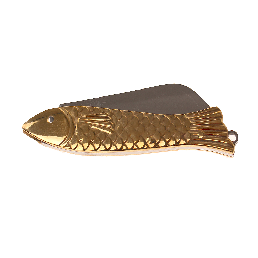 Nůž kapesní skládací rybička zlatá - náhled 1
