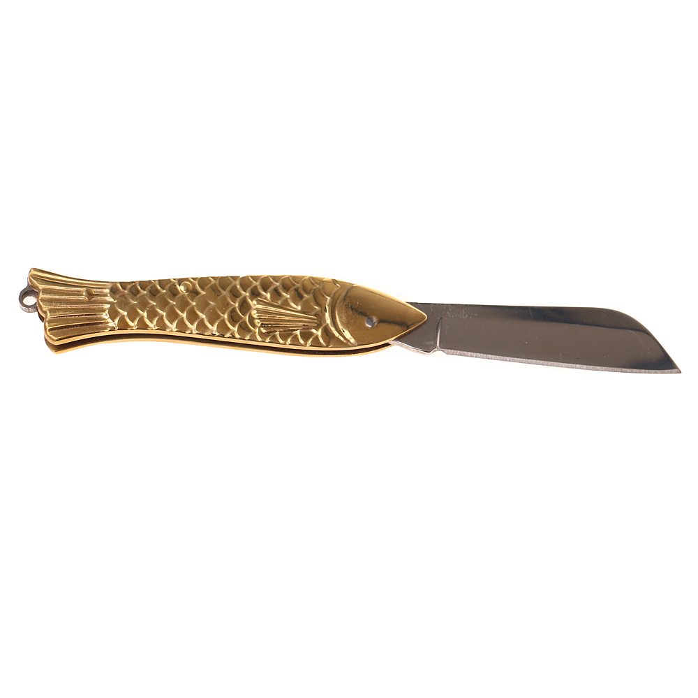 Nůž kapesní skládací rybička zlatá - náhled 3