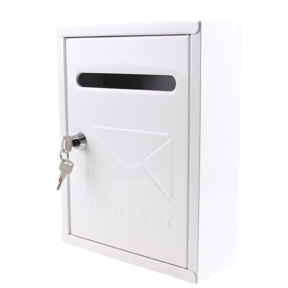 Kovová poštovní schránka bílá - náhled 3