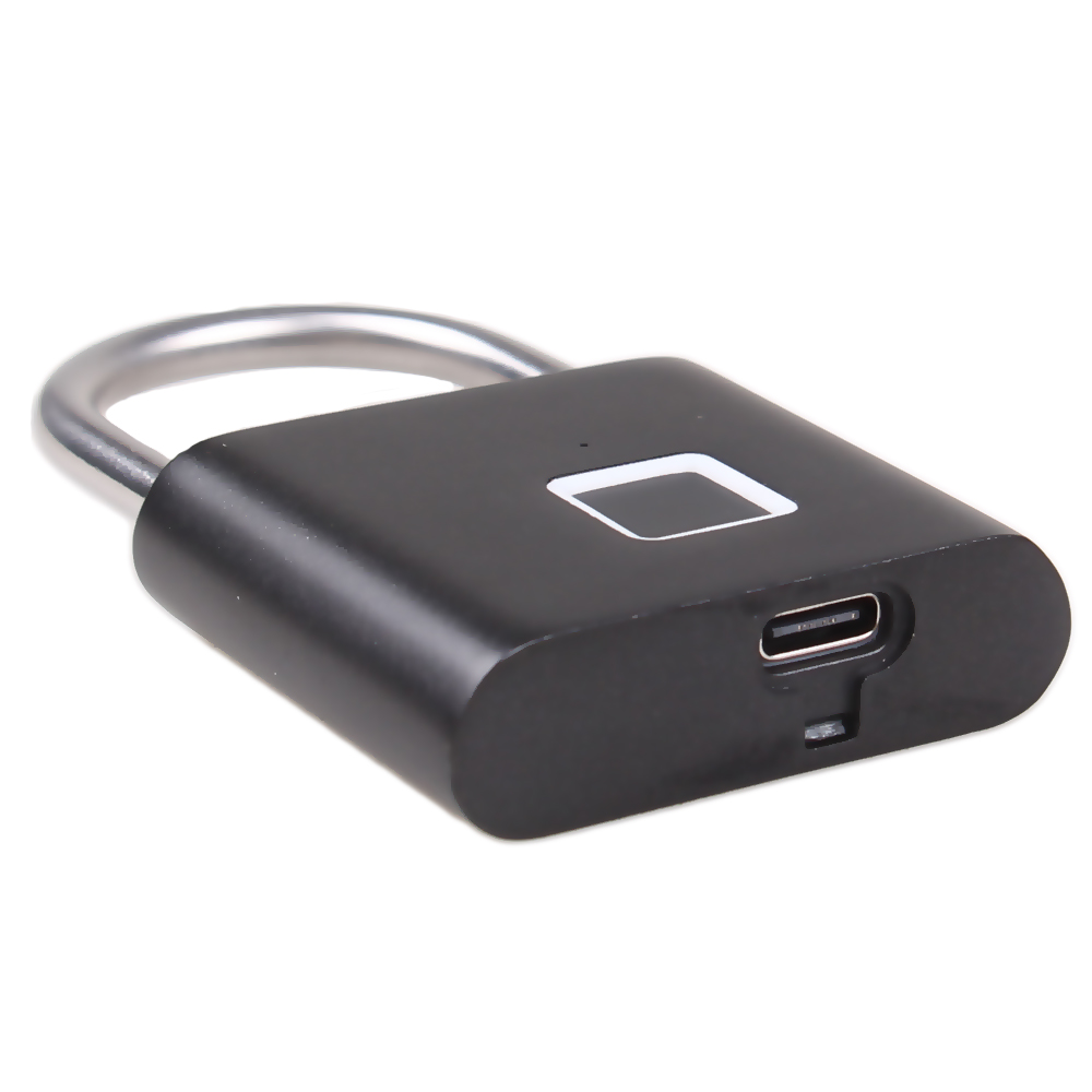 Visací zámek na otisk prstu černý - náhled 3