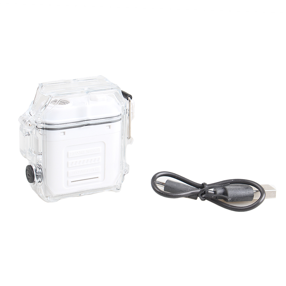 Elektrický spirálový zapalovač bílý - náhled 3