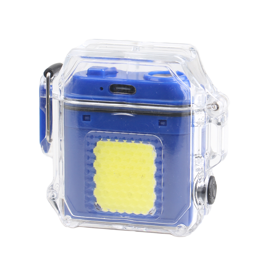 Elektrický spirálový zapalovač modrý - náhled 1