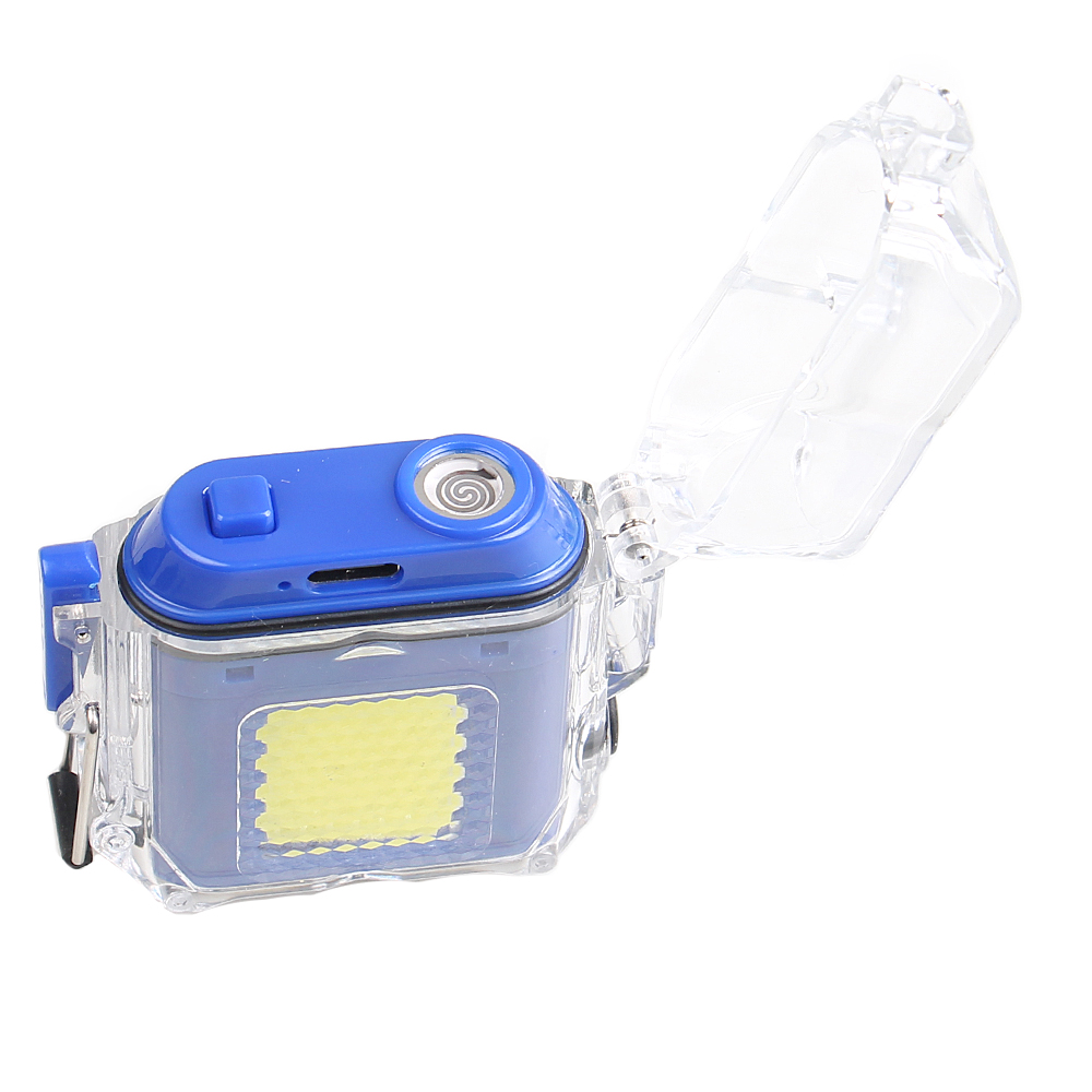 Elektrický spirálový zapalovač modrý - náhled 3