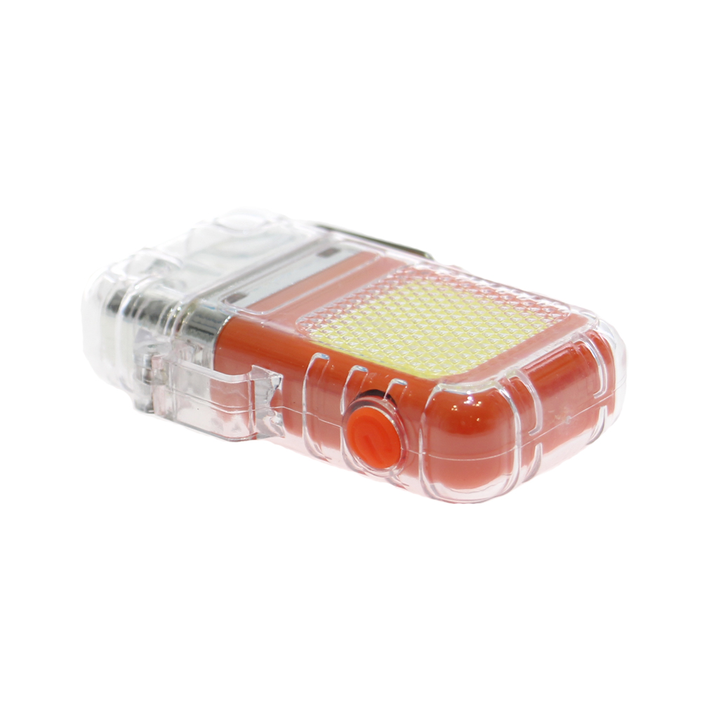 Vodotěsný plazmový zapalovač se svítilnou oranžový - náhled 1