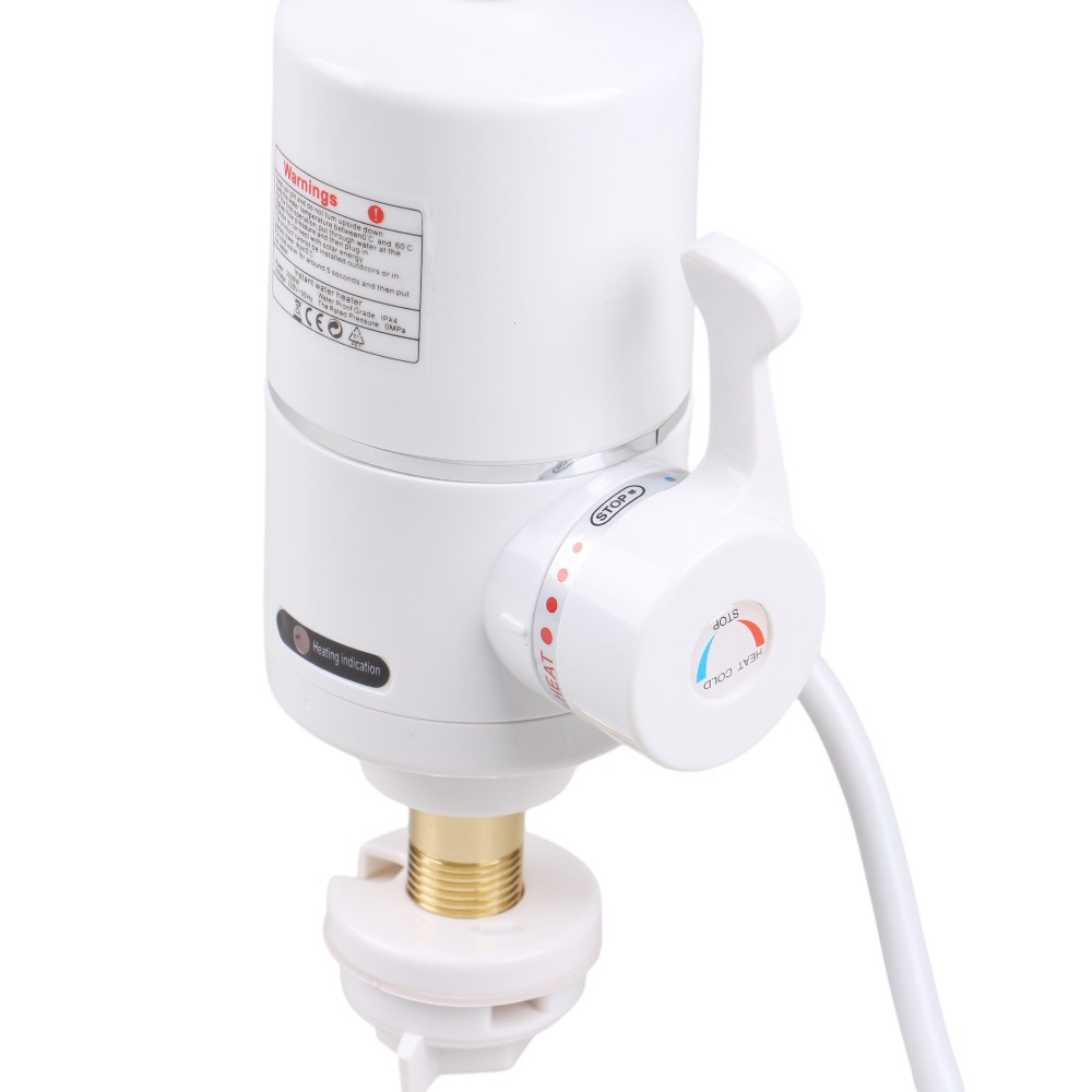 Stojánková baterie s ohřevem vody bílá - náhled 3