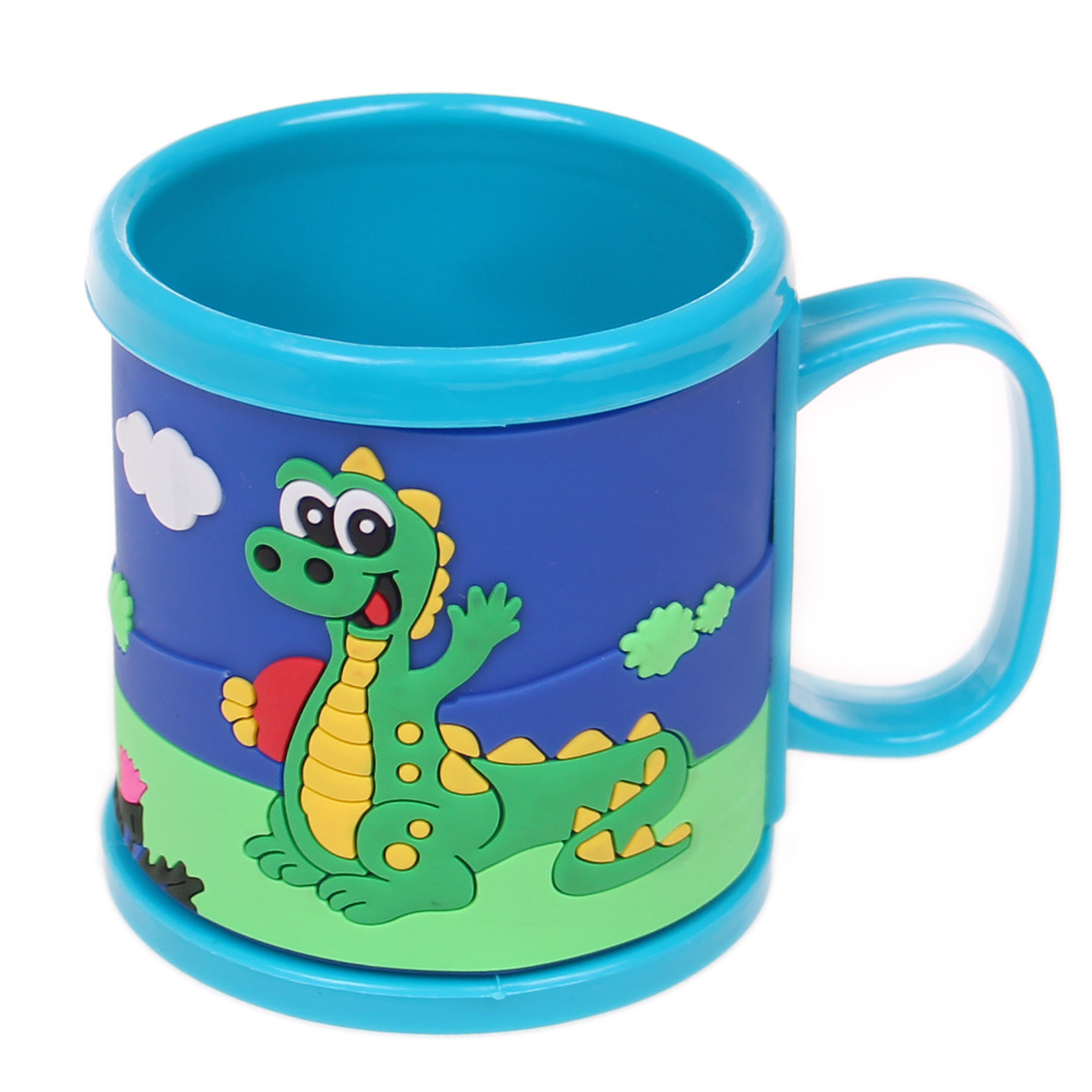 Hrnek dětský plastový (modrý s krokodýlem) - náhled 3