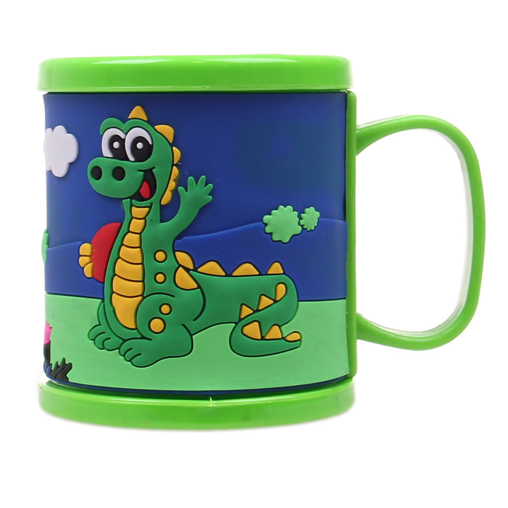 Hrnek dětský plastový (zelený s krokodýlem) - náhled 1