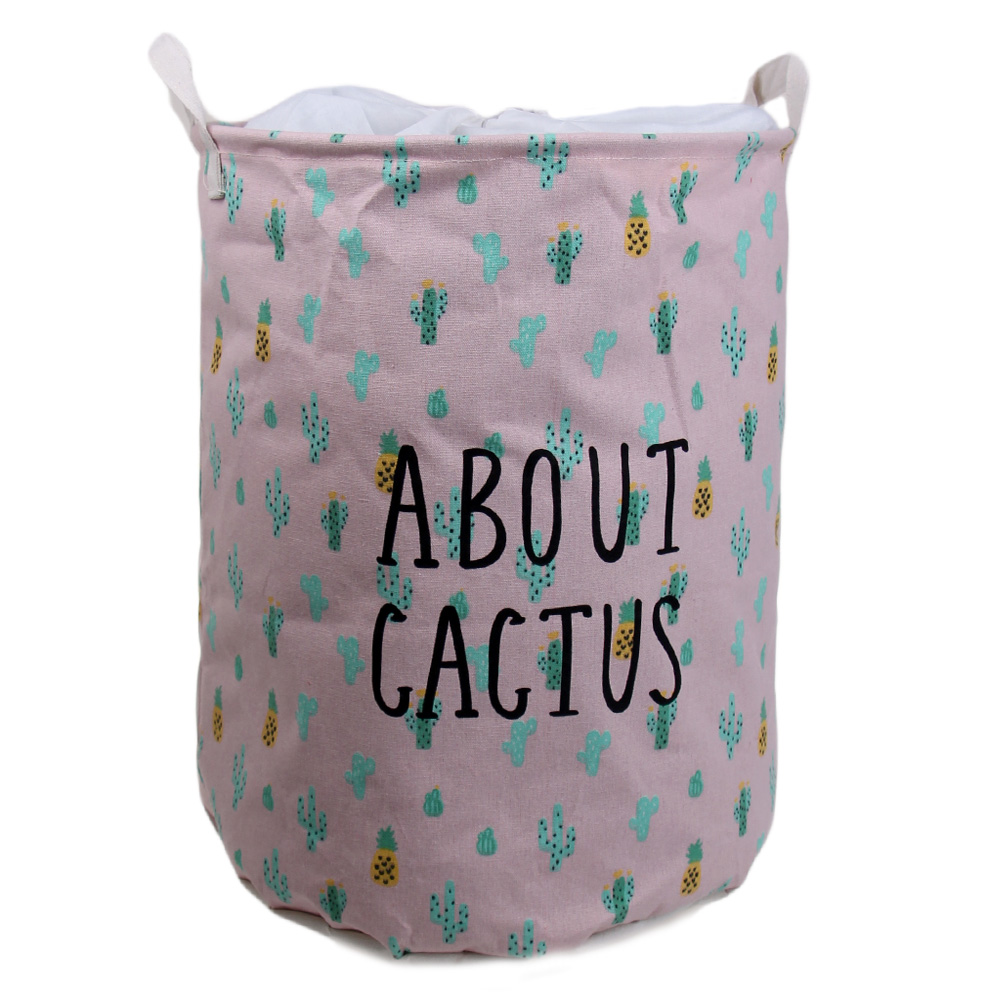 Koš na prádlo kaktus růžový - náhled 1