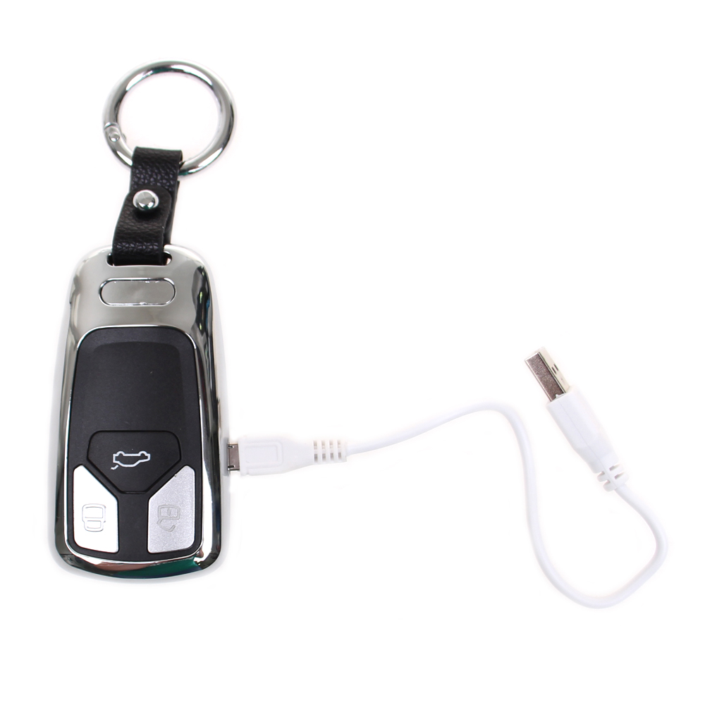 USB zapalovač klíč od auta stříbrný - náhled 3