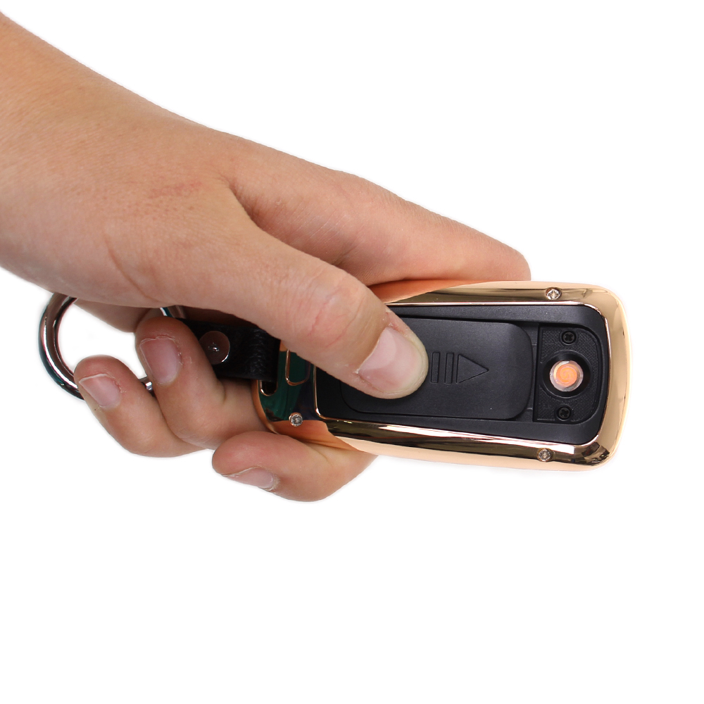 USB zapalovač klíč od auta zlatý - náhled 2