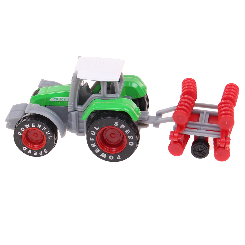 Traktor s návěsem zelený - náhled 1