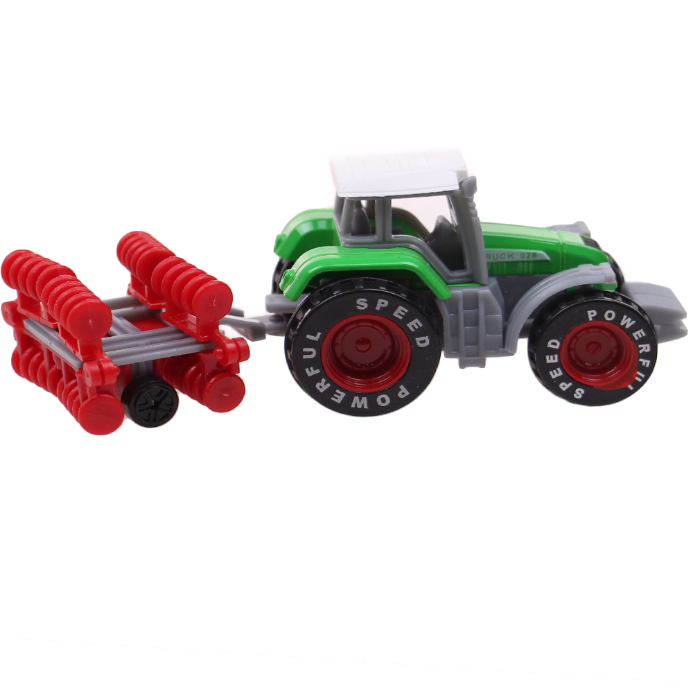 Traktor s návěsem zelený - náhled 2