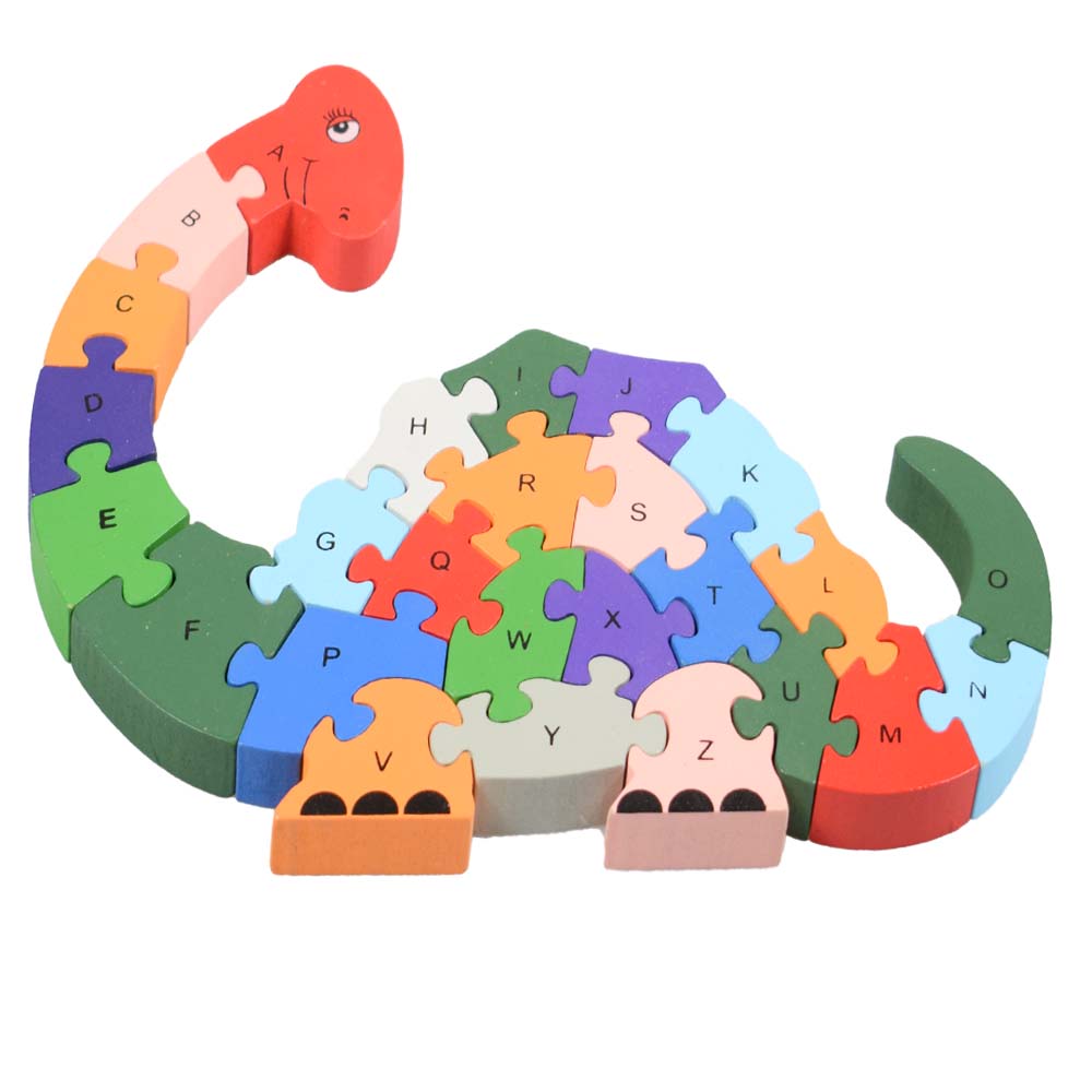 Vzdělávací dřevěné puzzle dinosaurus - náhled 2