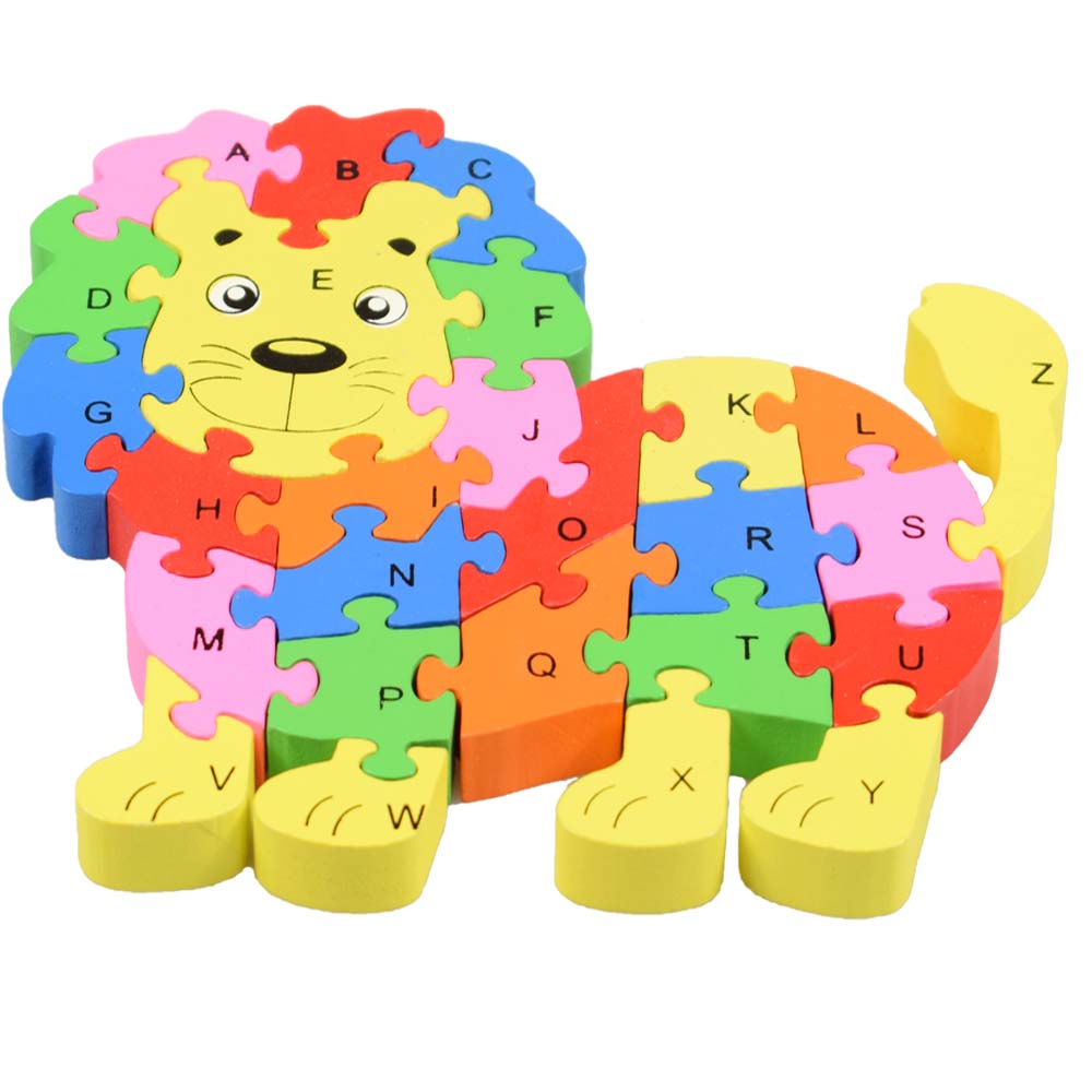 Vzdělávací dřevěné puzzle lev - náhled 2